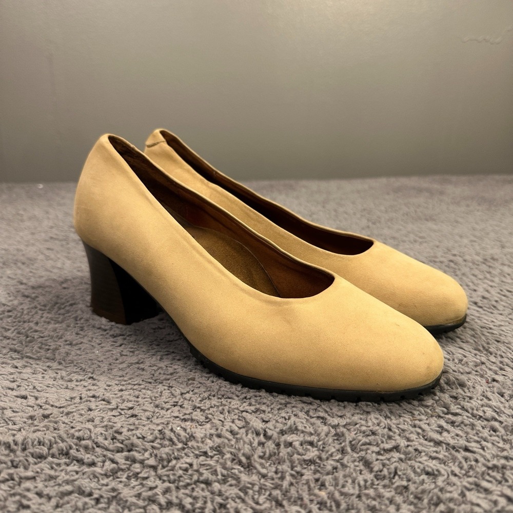 Naot Pump Heels Womens 39 Tan Suede Comfort‎ Minimalist Norm Career Classic